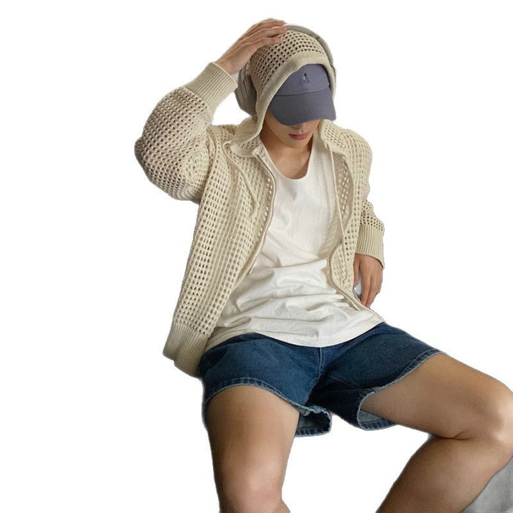 Men's Breathable Hoodie Cardigan