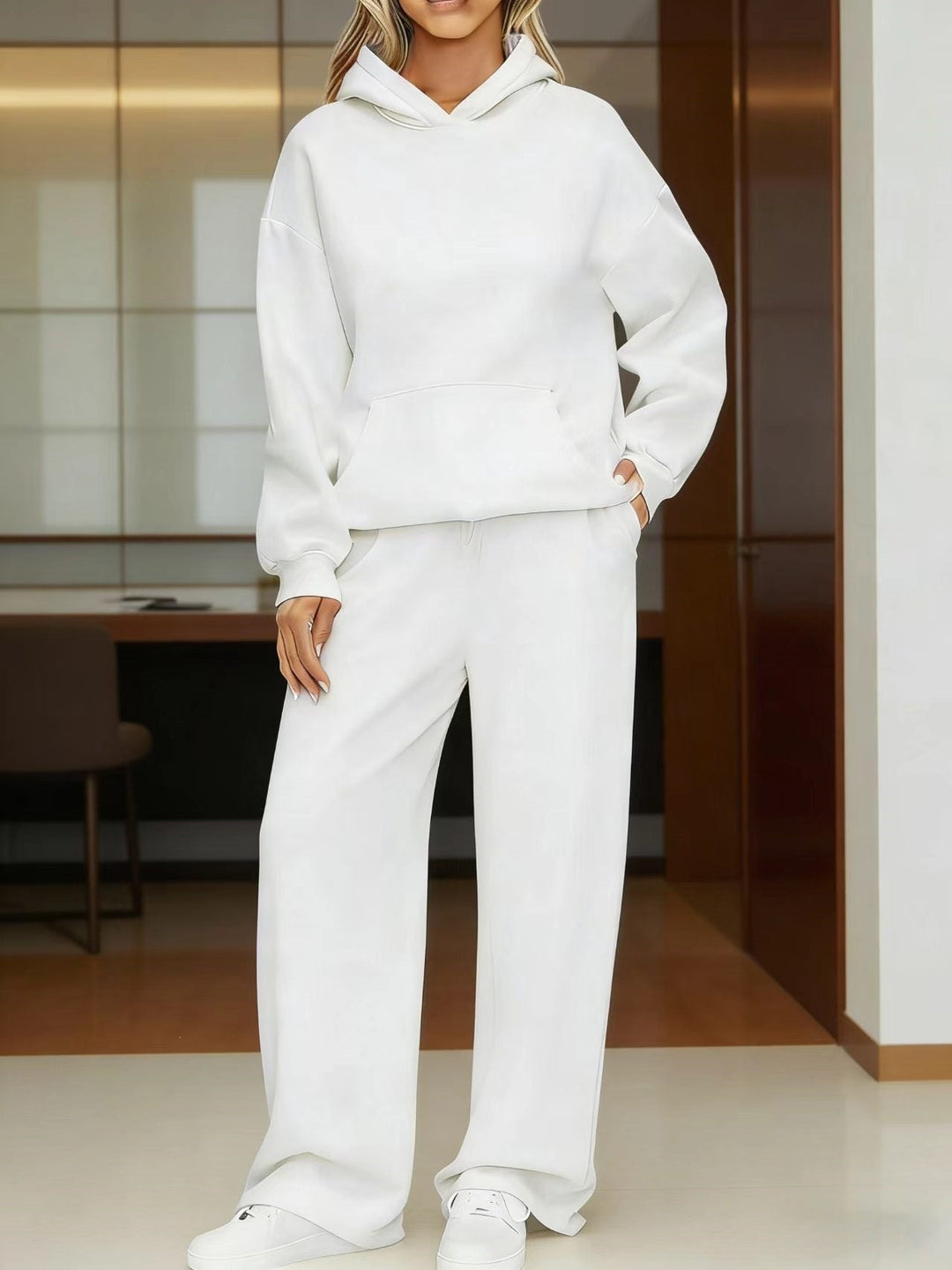 Women's Cozy Oversized Hoodie and Wide Jogger Pants Set