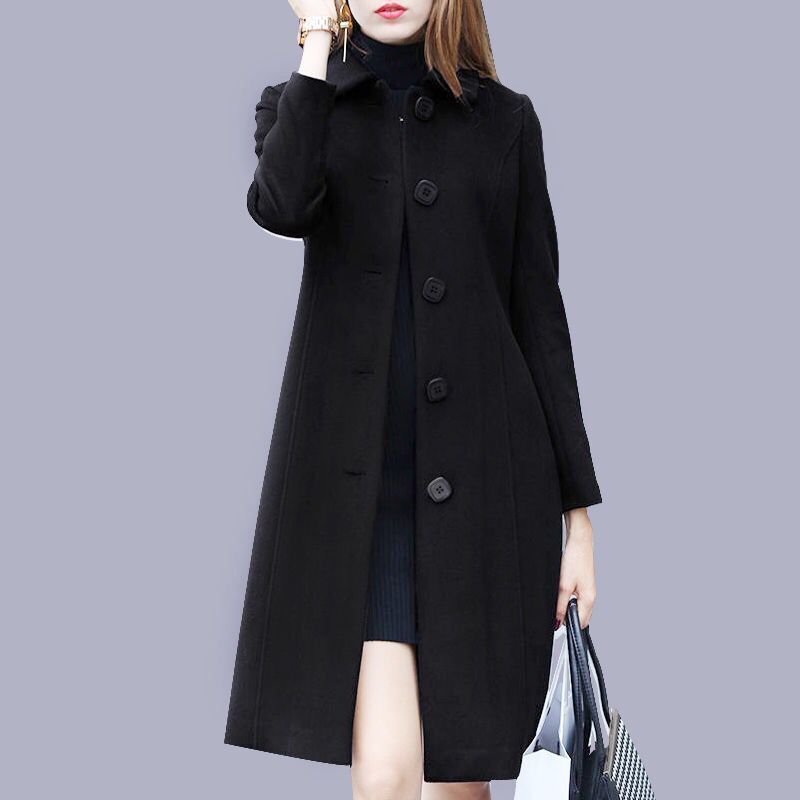 Women's Single Breasted Winter Trench Coat
