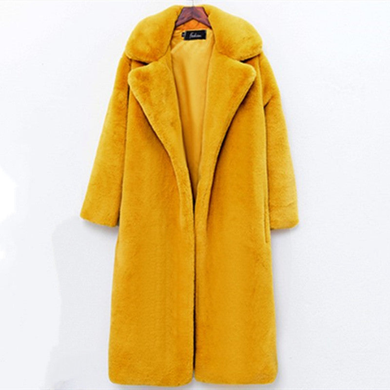 Women's Long-Haired Coat in Luxurious Teddy Style