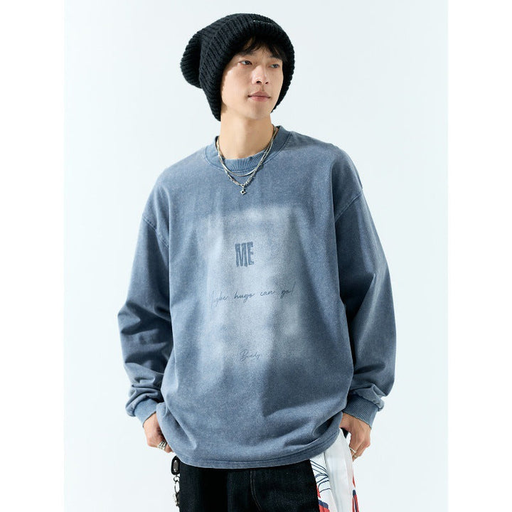Men's Oversize Vintage Sweatshirt with Pigment Dye