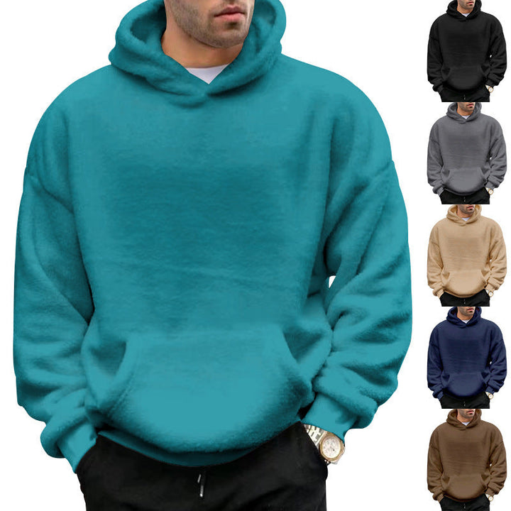 Unisex Cozy Teddy Fleece Hoodie with Oversized Fit and Kangaroo Pocket