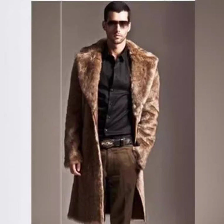 Men's Elegant Faux Fur Coat