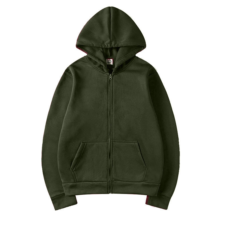 Women's Sporty Hoodie with Full Zip and Pocket