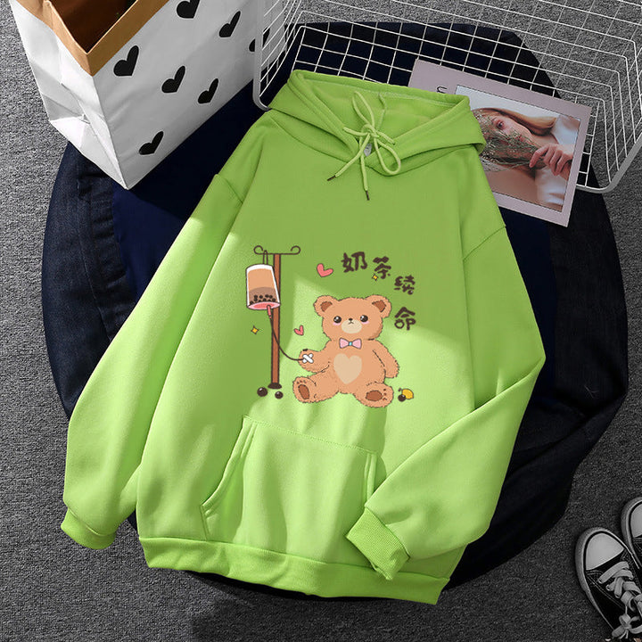 Women's Hoodie with Minimalist Graphic, Loose Oversized Fit and Kangaroo Pocket