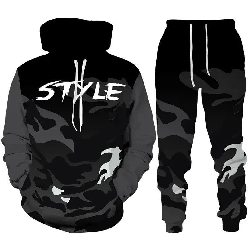 Men's Stylish Hoodie Sweatshirt and Jogging Pants Set