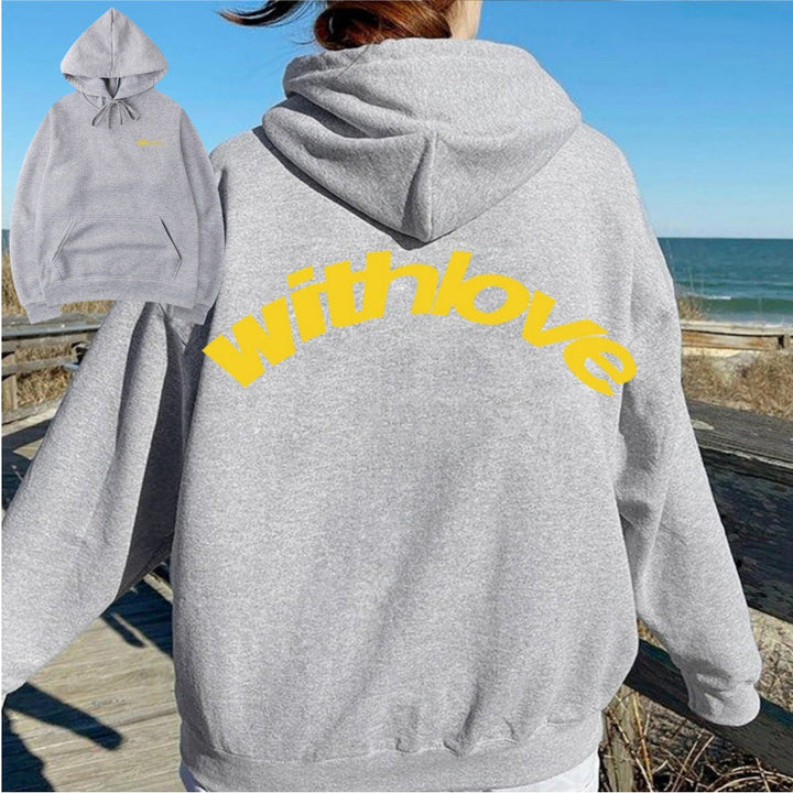 Unisex Oversized Hoodie with Large Back Print, Kangaroo Pocket and Ribbed Cuffs