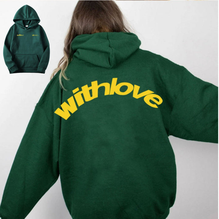 Unisex Oversized Hoodie with Large Back Print, Kangaroo Pocket and Ribbed Cuffs