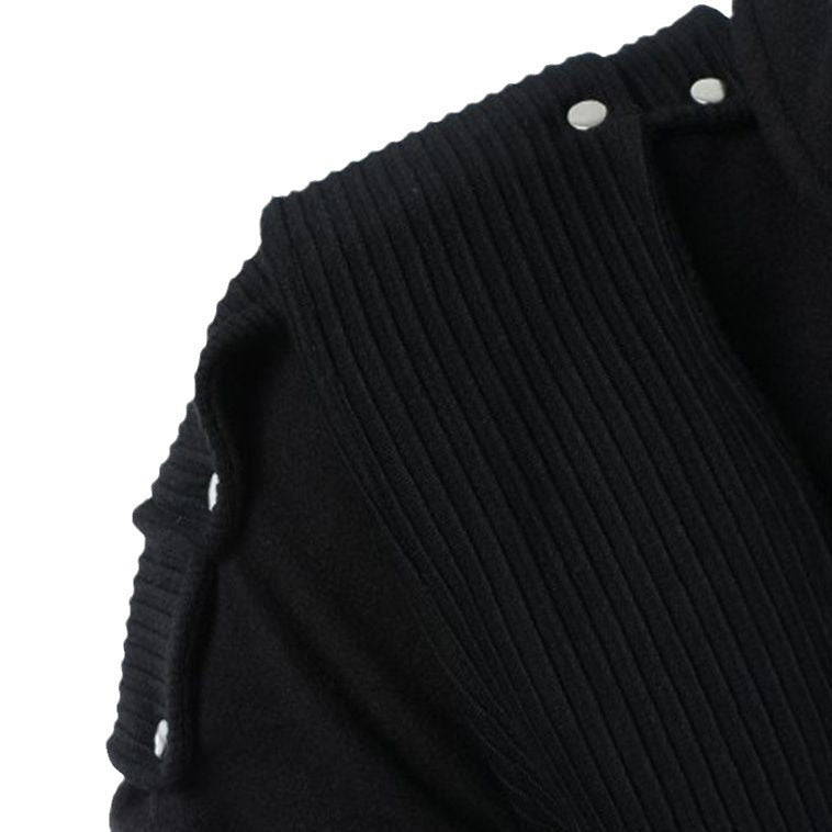 Men's Stylish Hoodie with Innovative Collar and Practical Pockets