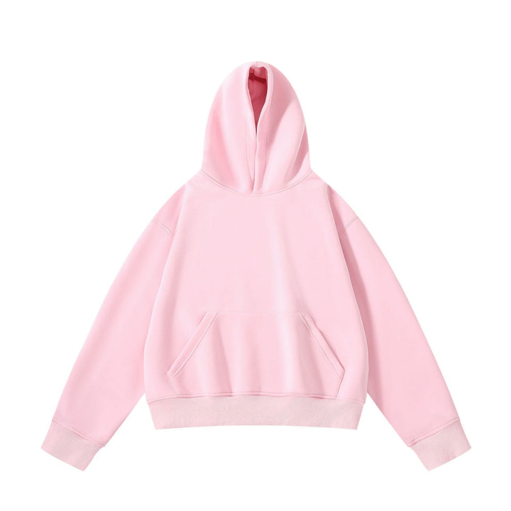 Unisex Heavy Oversized Hoodie with Double-layered Hood Kangaroo Pocket and Wide Ribbed Hem