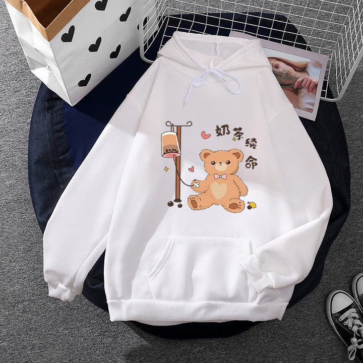 Women's Hoodie with Minimalist Graphic, Loose Oversized Fit and Kangaroo Pocket