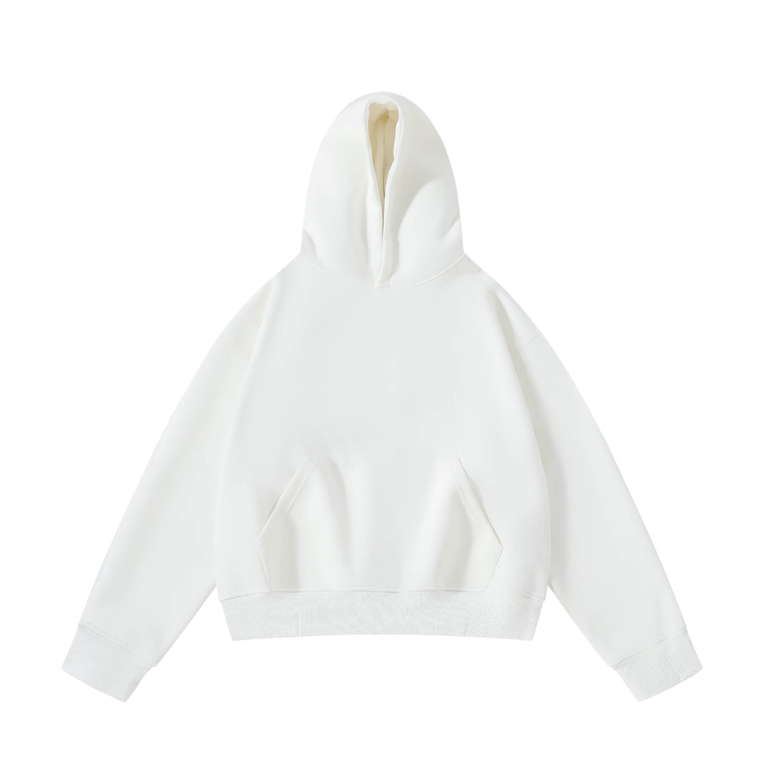 Unisex Heavy Oversized Hoodie with Double-layered Hood Kangaroo Pocket and Wide Ribbed Hem