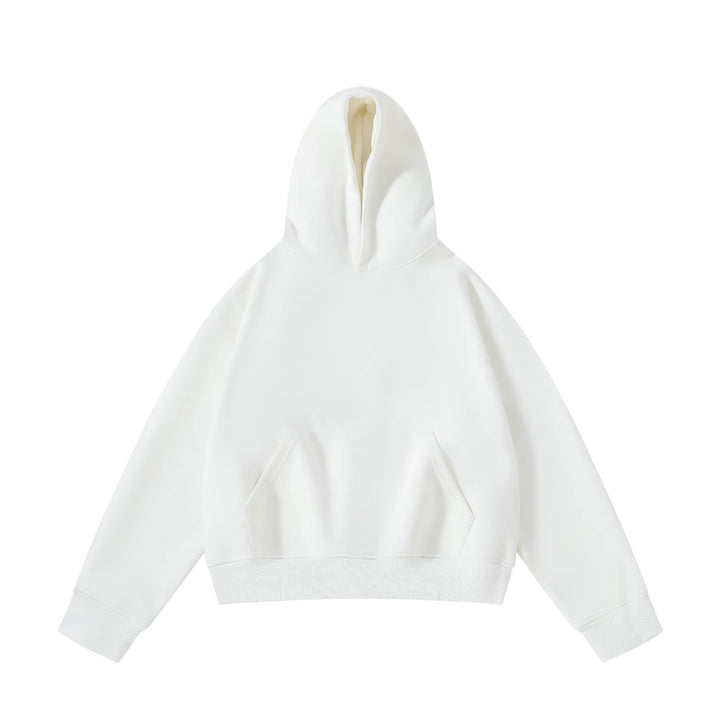 Unisex Heavy Oversized Hoodie with Double-layered Hood Kangaroo Pocket and Wide Ribbed Hem