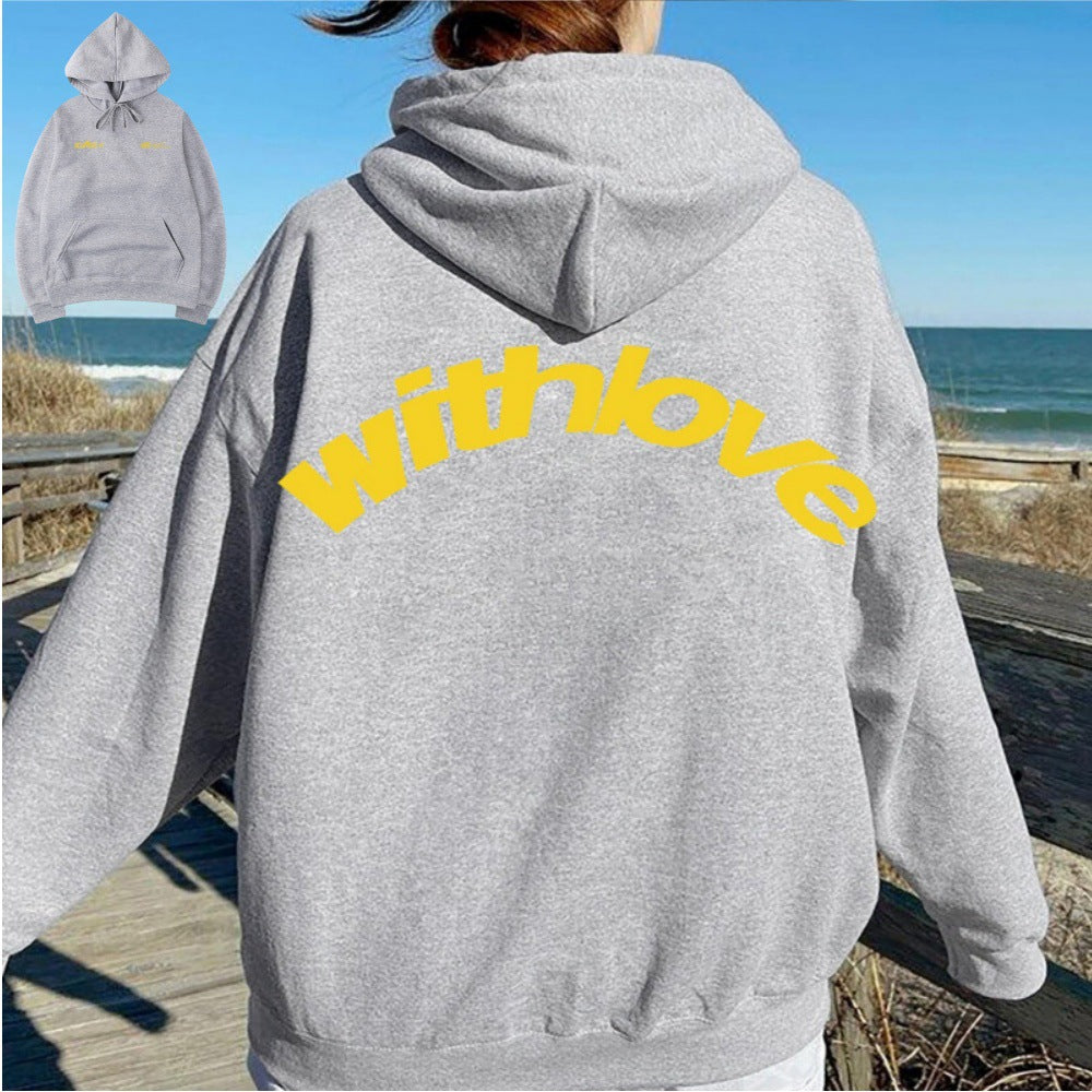 Unisex Oversized Hoodie with Large Back Print, Kangaroo Pocket and Ribbed Cuffs