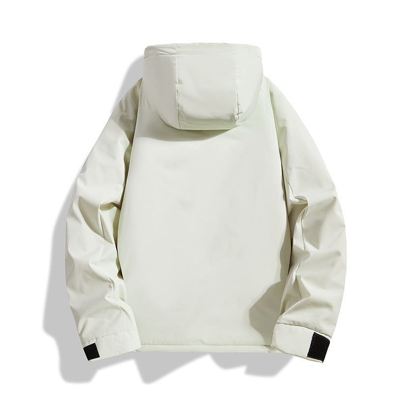 Men's Insulated Hooded Field Jacket with Quilted Thermal Lining, Windproof Shell & Utility Pockets