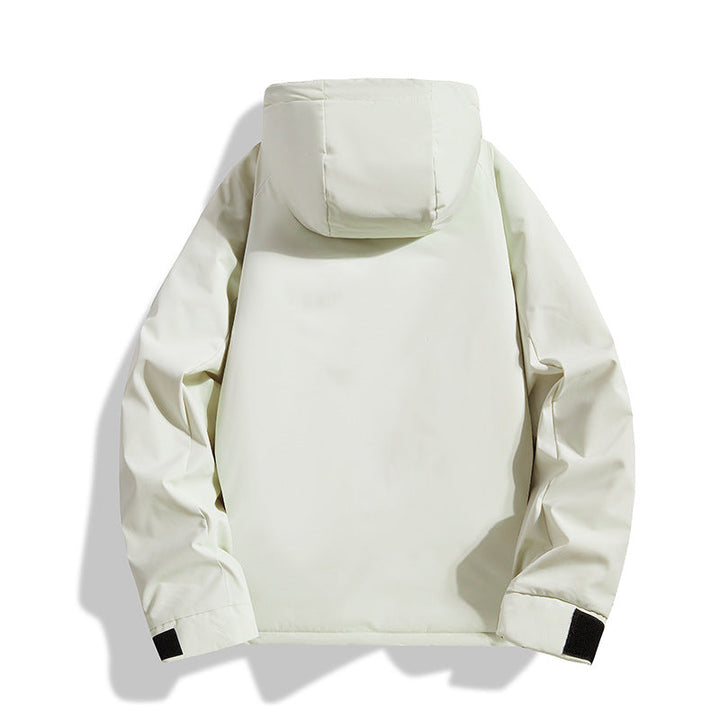 Men's Insulated Hooded Field Jacket with Quilted Thermal Lining, Windproof Shell & Utility Pockets