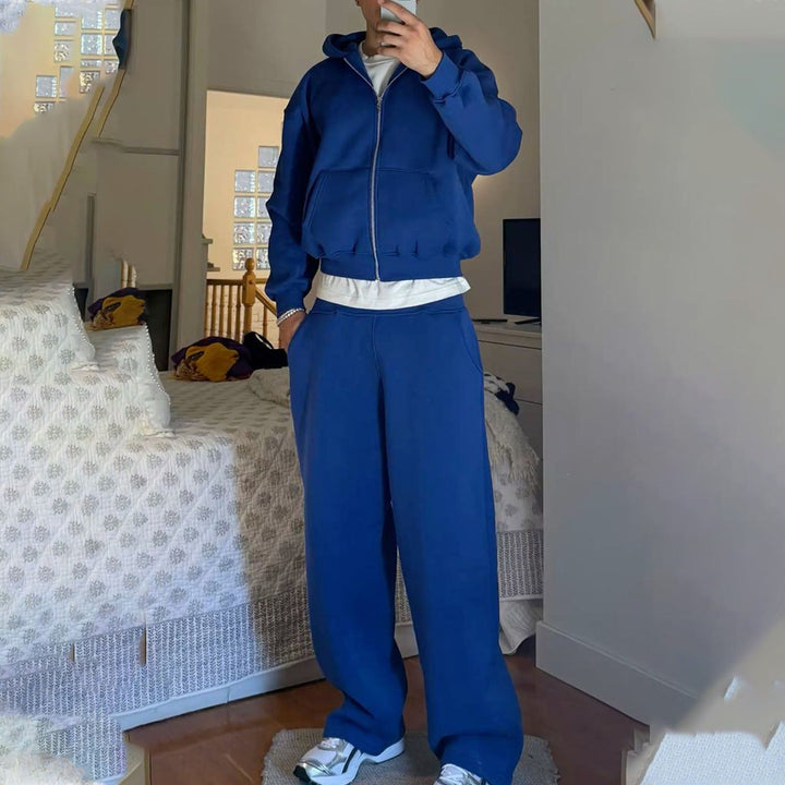 Men's Oversize Zip Hoodie and Relaxed Sweatpants Set