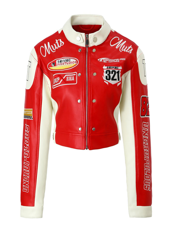 Women Sporty Leather Jacket