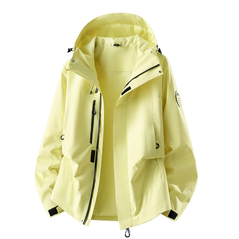 Women's Technical Three-layer Softshell Rain Jacket with Taped Seams and Multifunctional Pockets