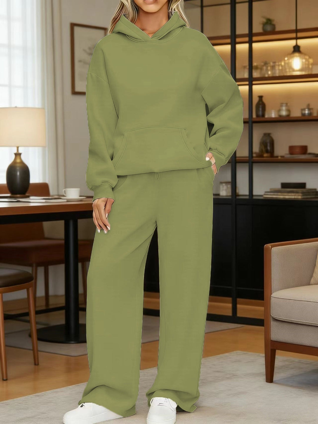 Women's Cozy Oversized Hoodie and Wide Jogger Pants Set