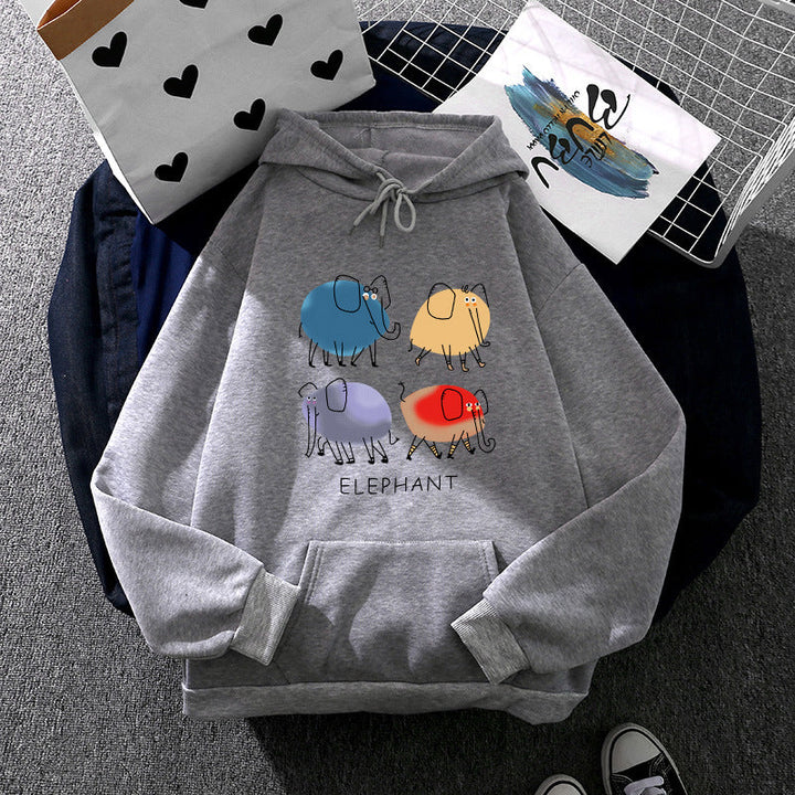 Women's Hoodie with Minimalist Graphic, Loose Oversized Fit and Kangaroo Pocket