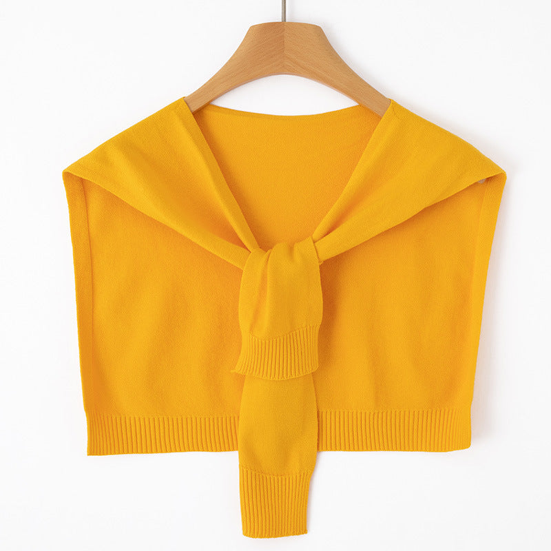 Women's Knit Wrap as Shoulder Warmer with Ties