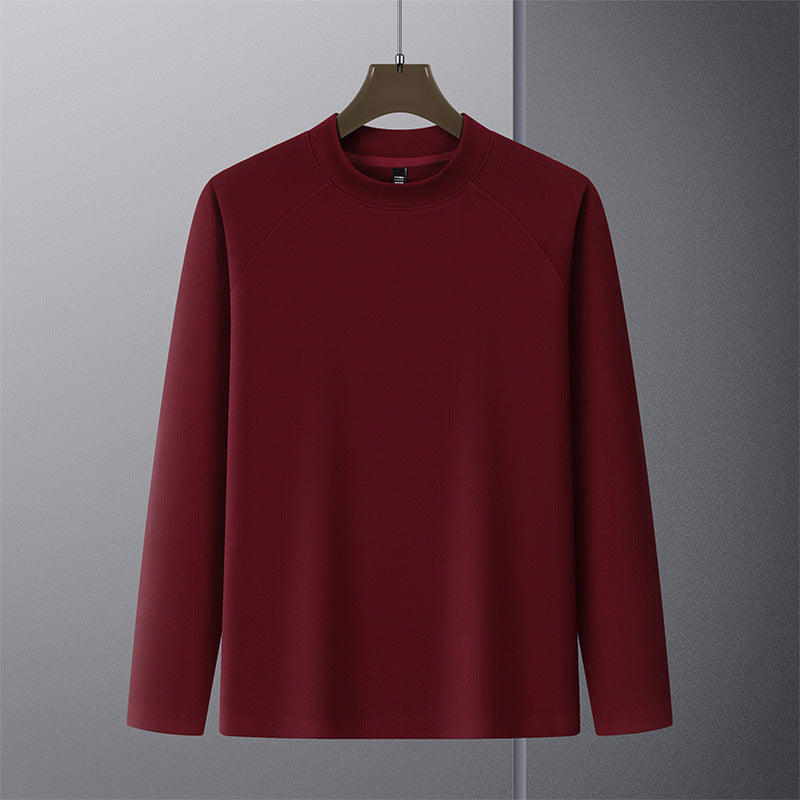 Men's Premium Mockneck Sweater made of Fine Wool Blend with Raglan Sleeves