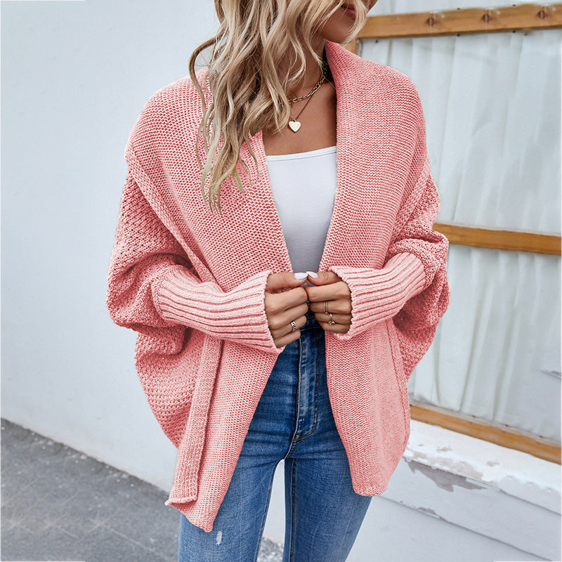 Women Long Cashmere Cardigan with Long Sleeves