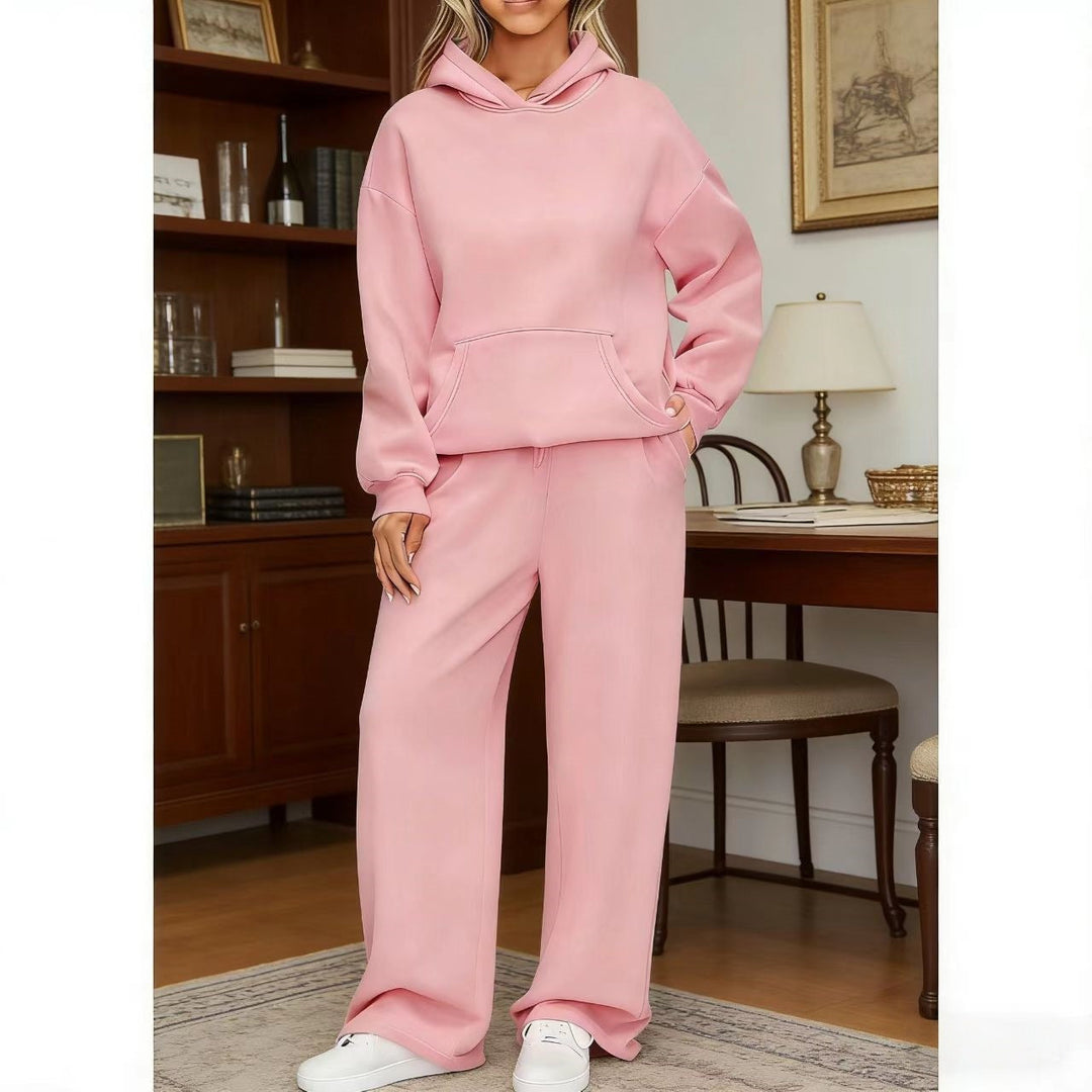Women's Cozy Oversized Hoodie and Wide Jogger Pants Set