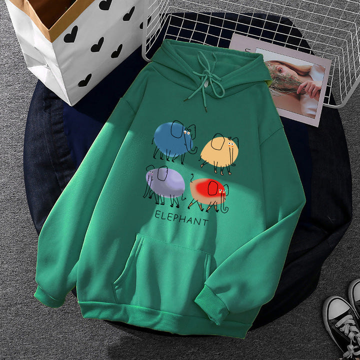 Women's Hoodie with Minimalist Graphic, Loose Oversized Fit and Kangaroo Pocket