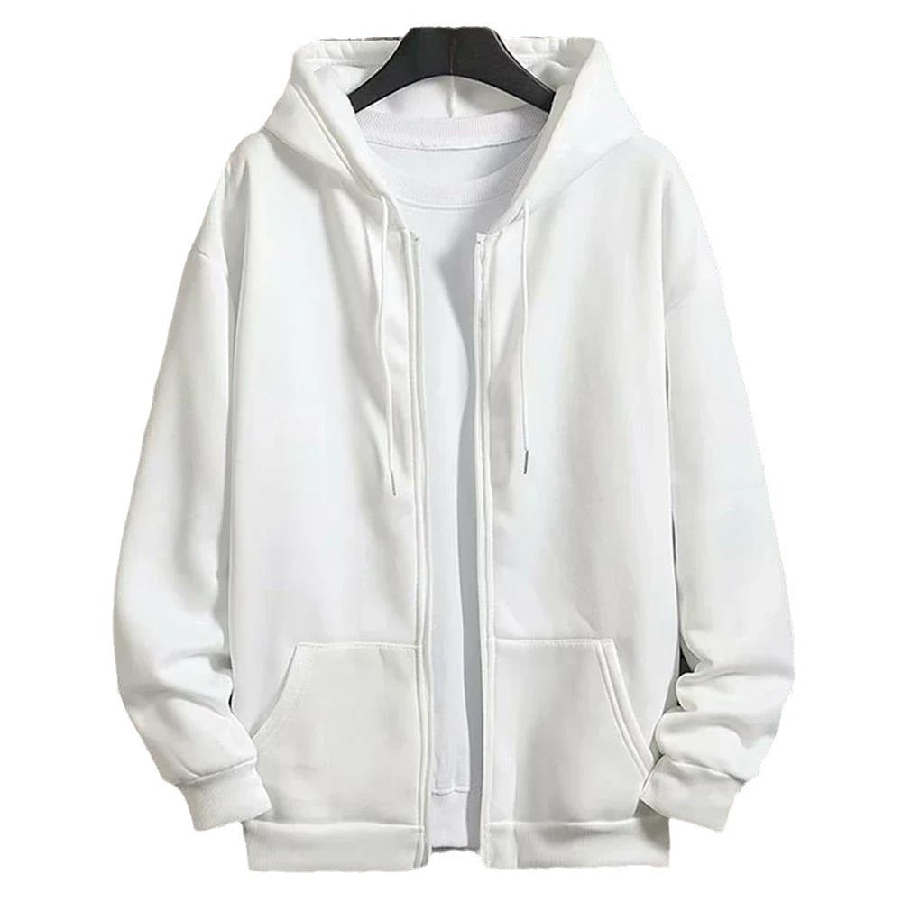 Unisex Zip-Hoodie with Concealed Zipper, Minimalist Silhouette and Brushed Inner Lining