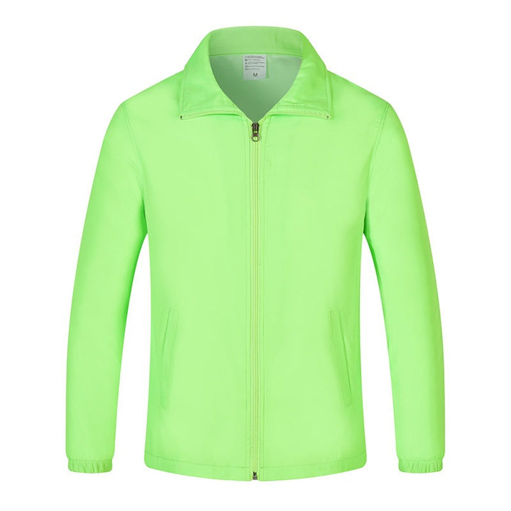 Men's Lightweight Windproof Leisure Jacket with Full-length Zipper & Elastic Cuffs