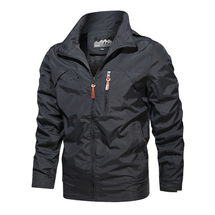 Men's Lightweight Outdoor Jacket Windbreaker with Water-repellent Coating and Breathable Mesh Lining