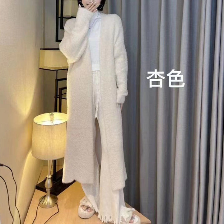 Women's Long Oversized Maxi Knit Cardigan with Open Front