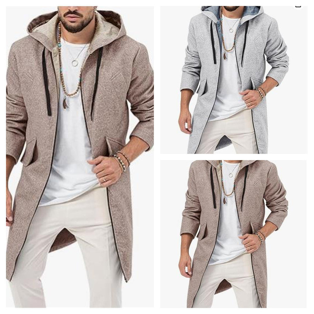 Men's Stylish Long Jacket with Hood