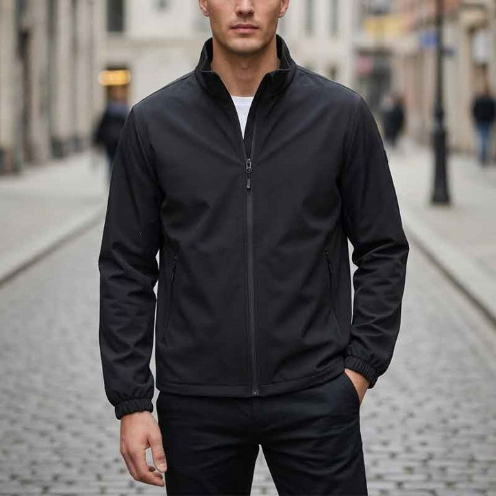 Men's Breathable Transitional Jacket with Practical Stand-Up Collar