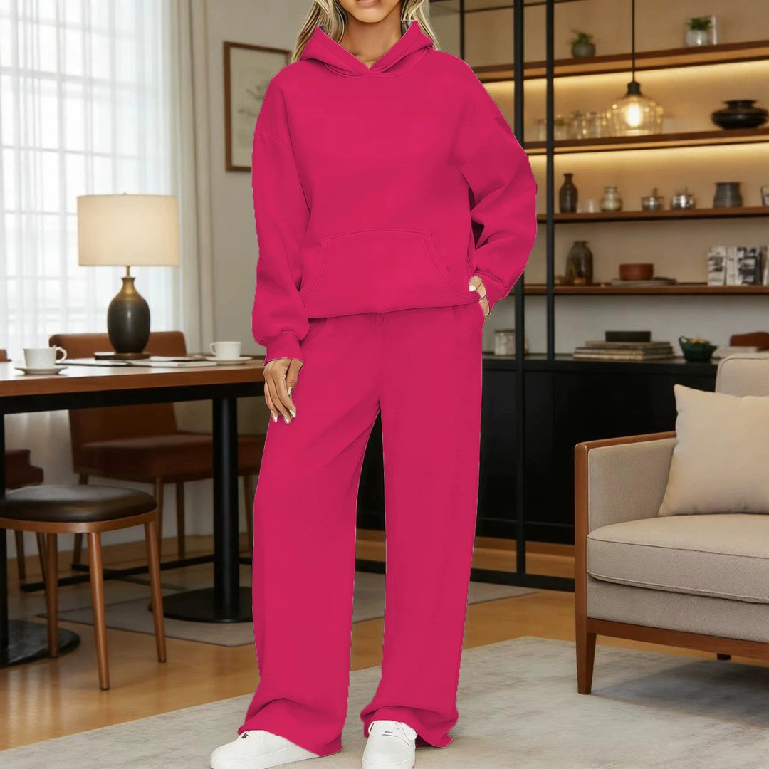 Women's Cozy Oversized Hoodie and Wide Jogger Pants Set