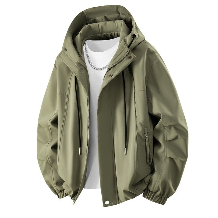 Men's Urban Tech Hoodie with Weatherproof Membrane, Concealed Zipper & Elastic Hem