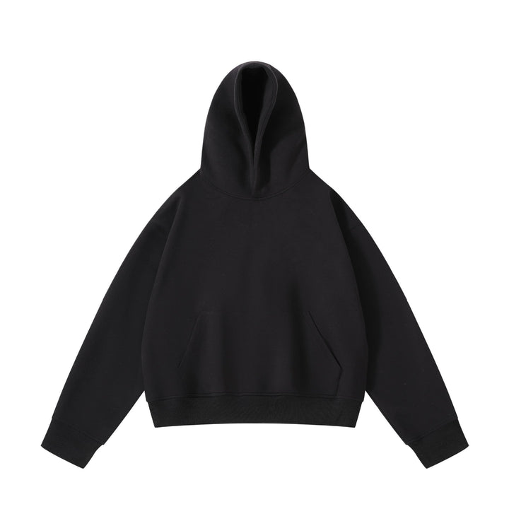 Unisex Heavy Oversized Hoodie with Double-layered Hood Kangaroo Pocket and Wide Ribbed Hem