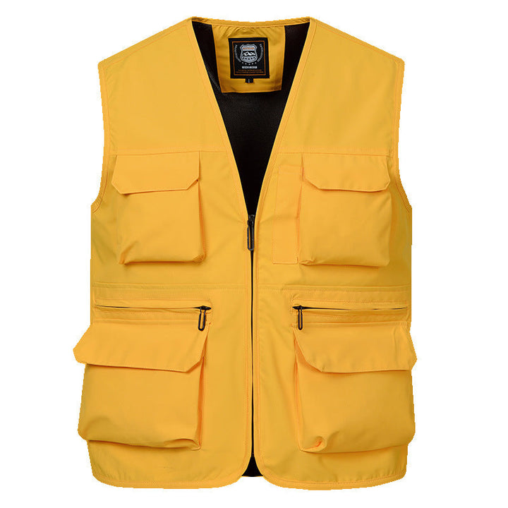 Men's Photographer Utility Vest with Generous Zip and Flap Pockets