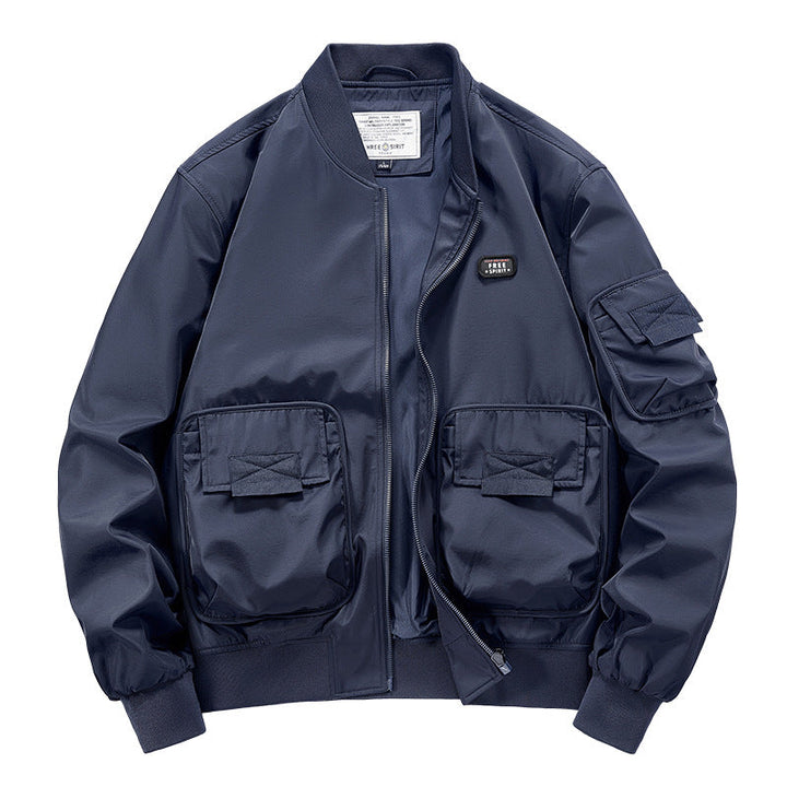 Men's Rugged Multi-pocket Nylon Bomber Jacket