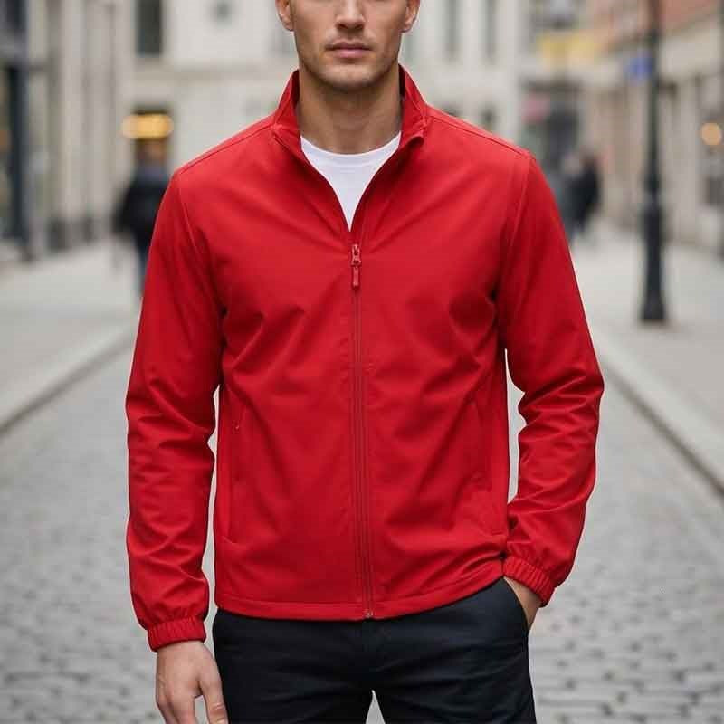 Men's Breathable Transitional Jacket with Practical Stand-Up Collar
