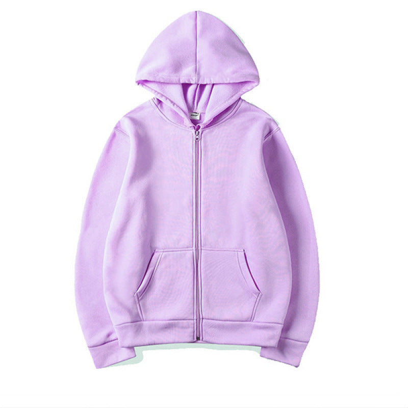 Women's Sporty Hoodie with Full Zip and Pocket