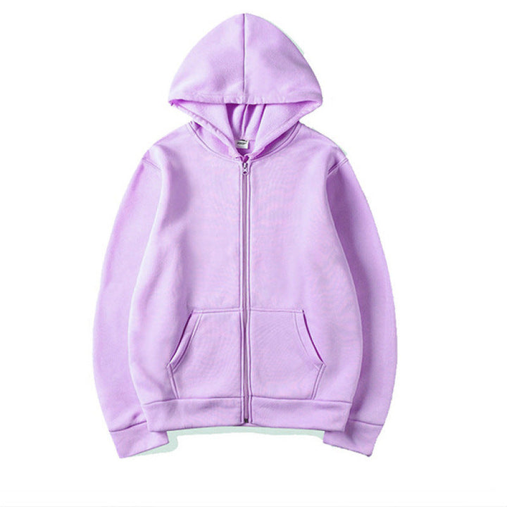 Women's Sporty Hoodie with Full Zip and Pocket