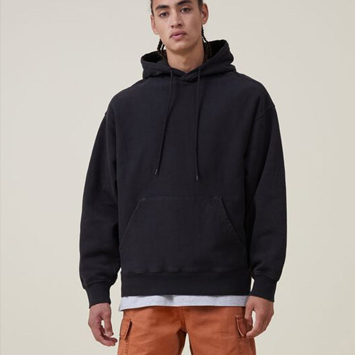Women's Oversized Hoodie Dress with Kangaroo Pocket, Extended Silhouette and Soft French Terry
