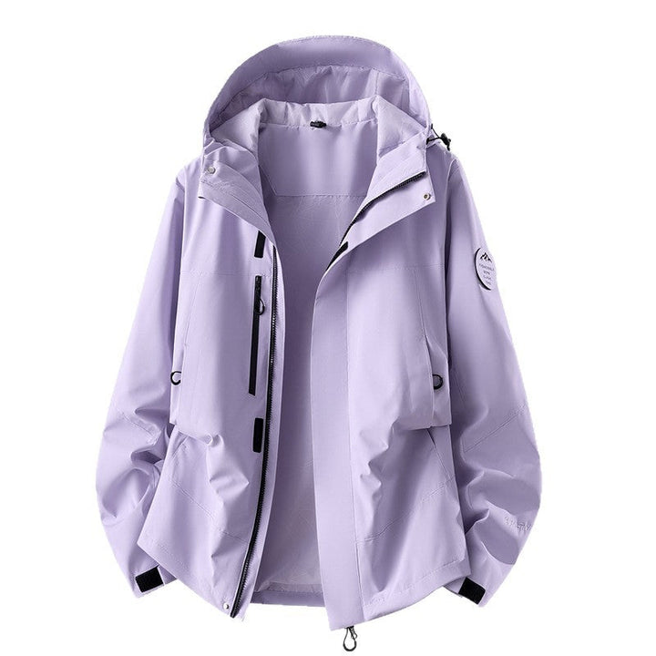 Women's Technical Three-layer Softshell Rain Jacket with Taped Seams and Multifunctional Pockets