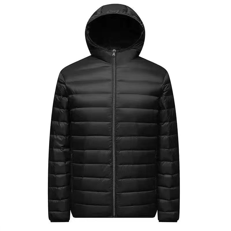 Men's Ultra-light Packable Micro Quilted Jacket with Stand-up Collar, Padded Insulation and Wind-resistant Shell