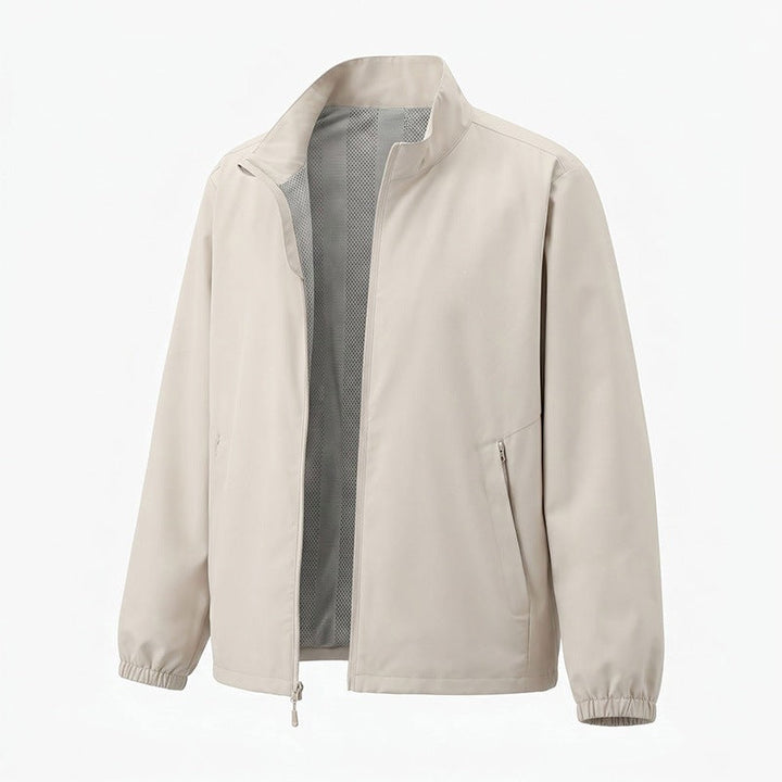 Men's Breathable Transitional Jacket with Practical Stand-Up Collar