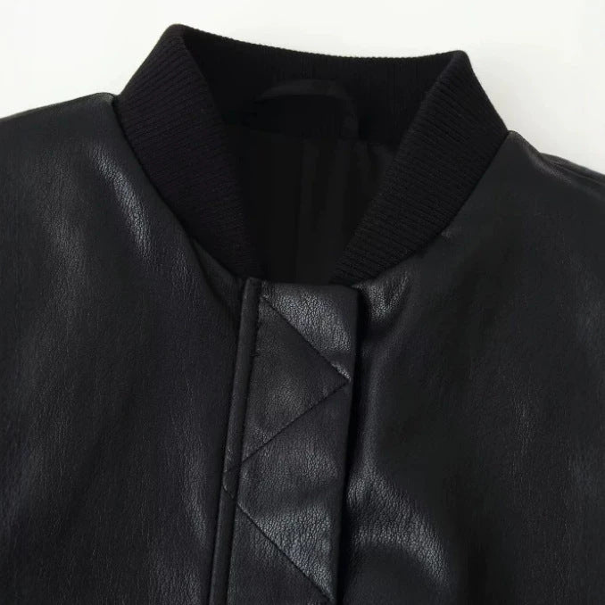 Women's Cropped Blouson Jacket made of Woven Fabric with Stand-up Collar, Elastic Hem, and Fine Check Design