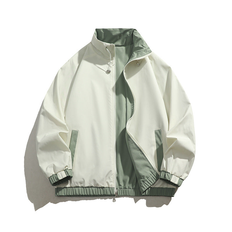 Men's Sporty Transitional Jacket with High Collar